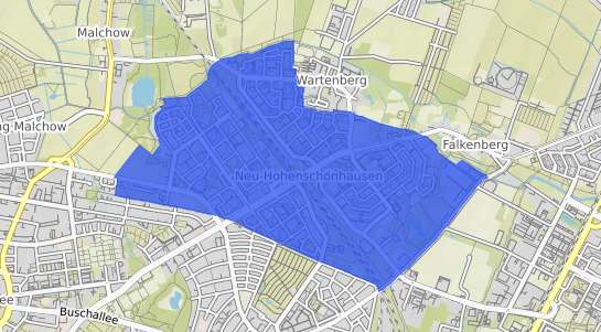 Bodenrichtwertkarte Berlin Neu Hohensch&ouml;nhausen